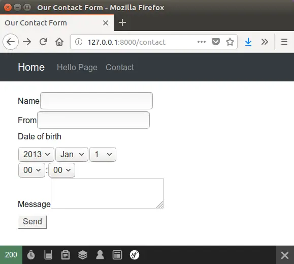 symfony-4-contact-form-unstyled